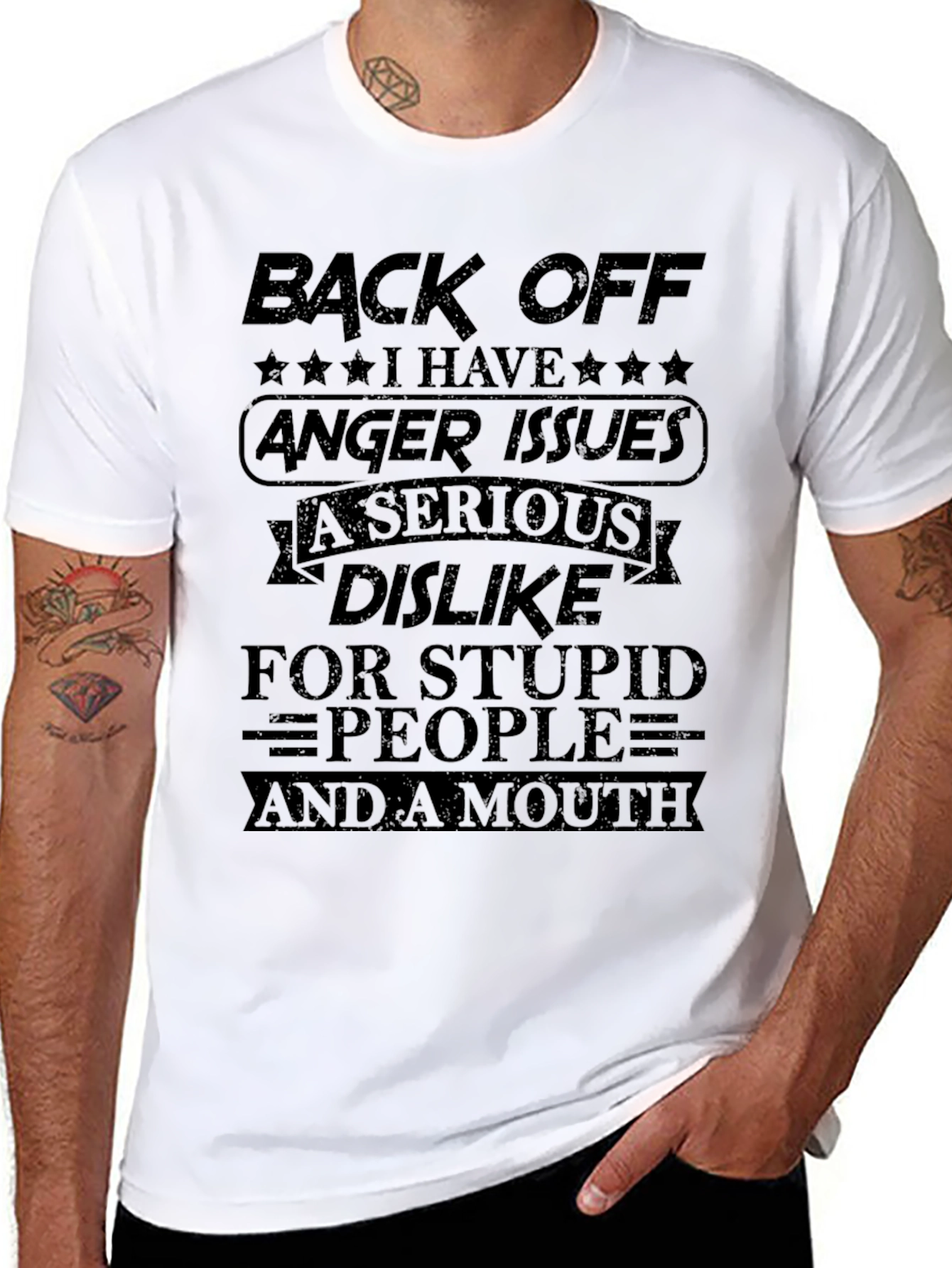 Back Off Anger Issues Graphic Novelty T-Shirt