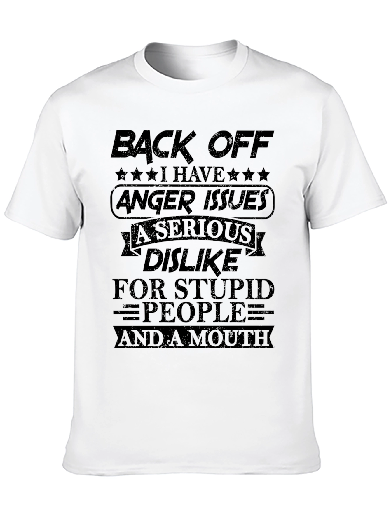 Back Off Anger Issues Graphic Novelty T-Shirt