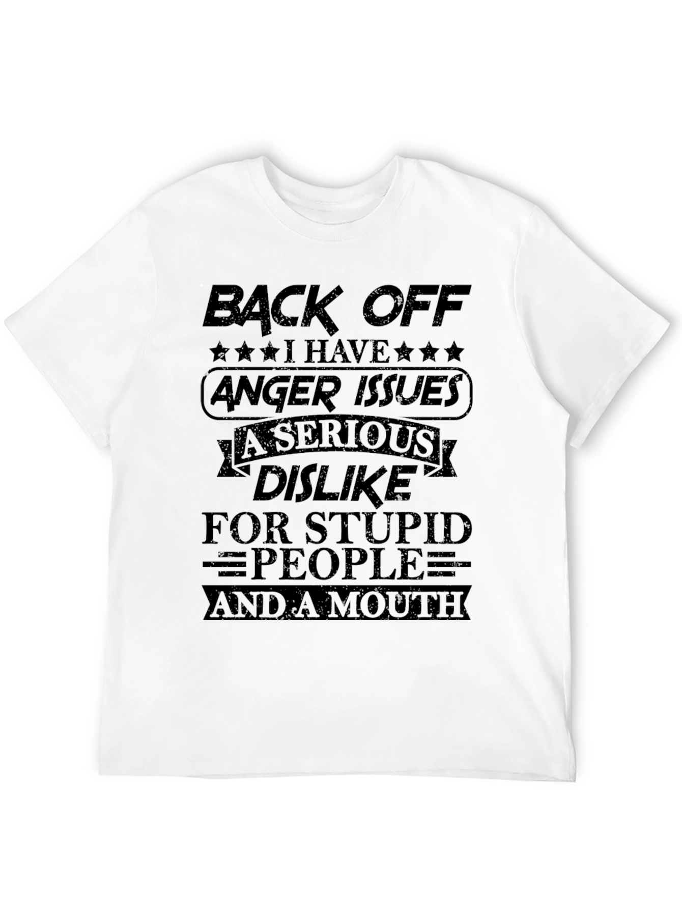 Back Off Anger Issues Graphic Novelty T-Shirt