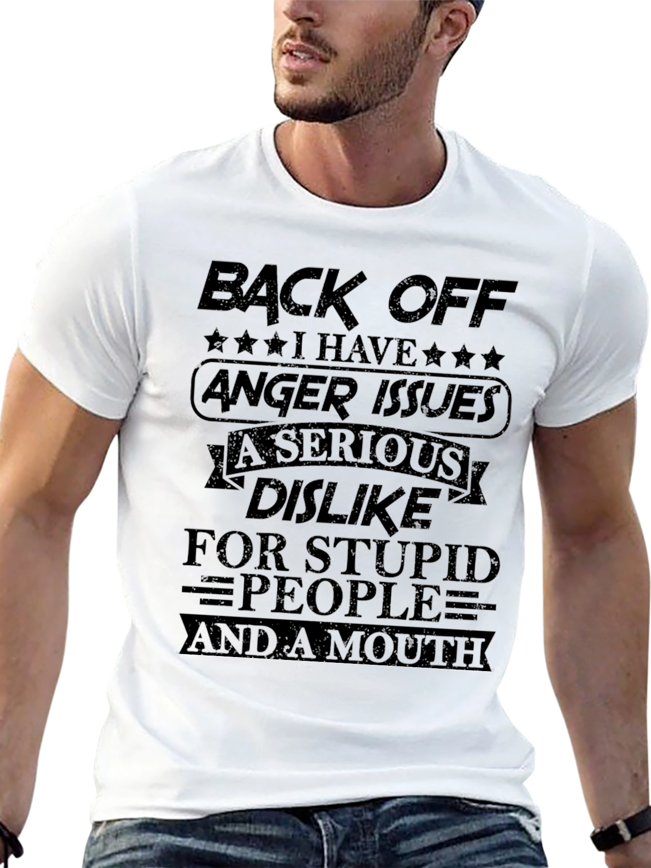 Back Off Anger Issues Graphic Novelty T-Shirt