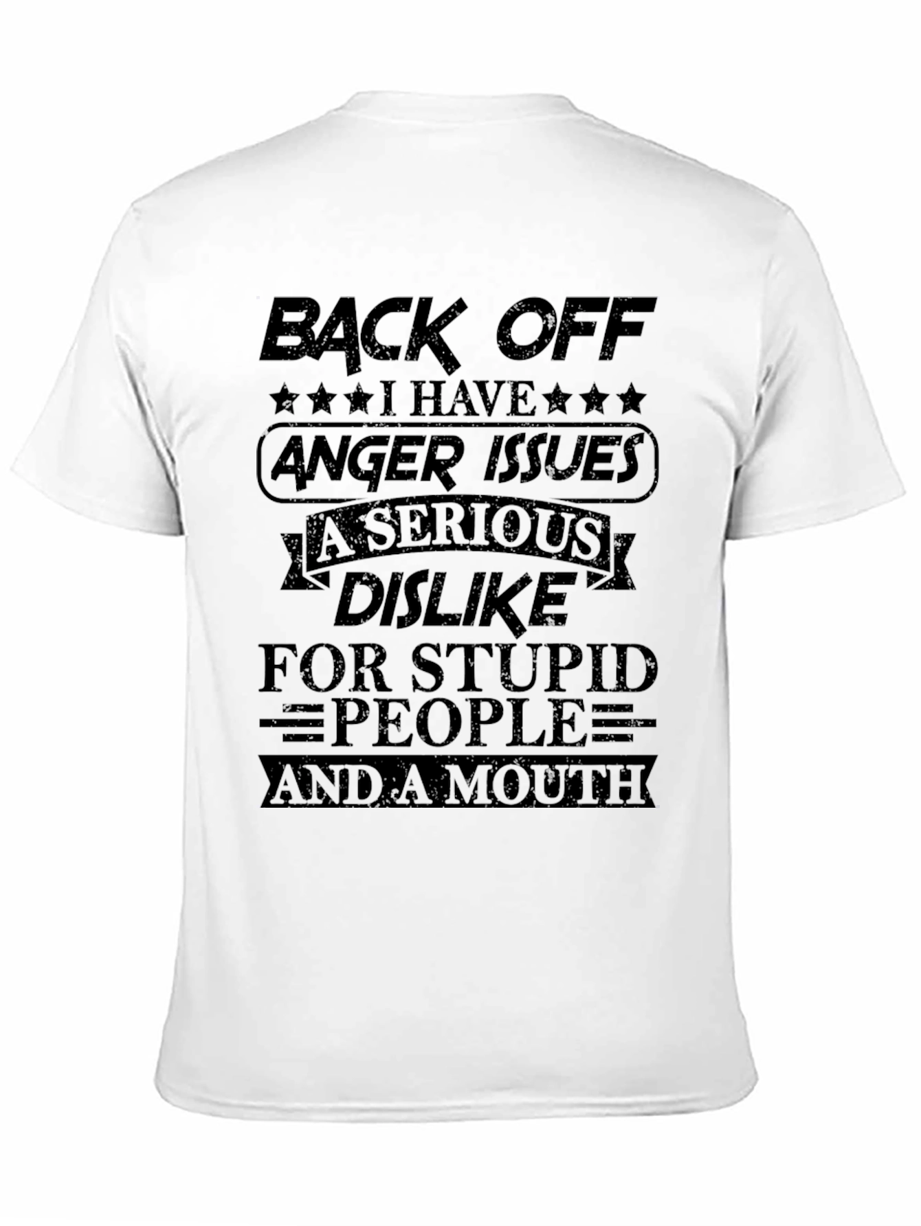 Back Off Anger Issues Graphic Novelty T-Shirt