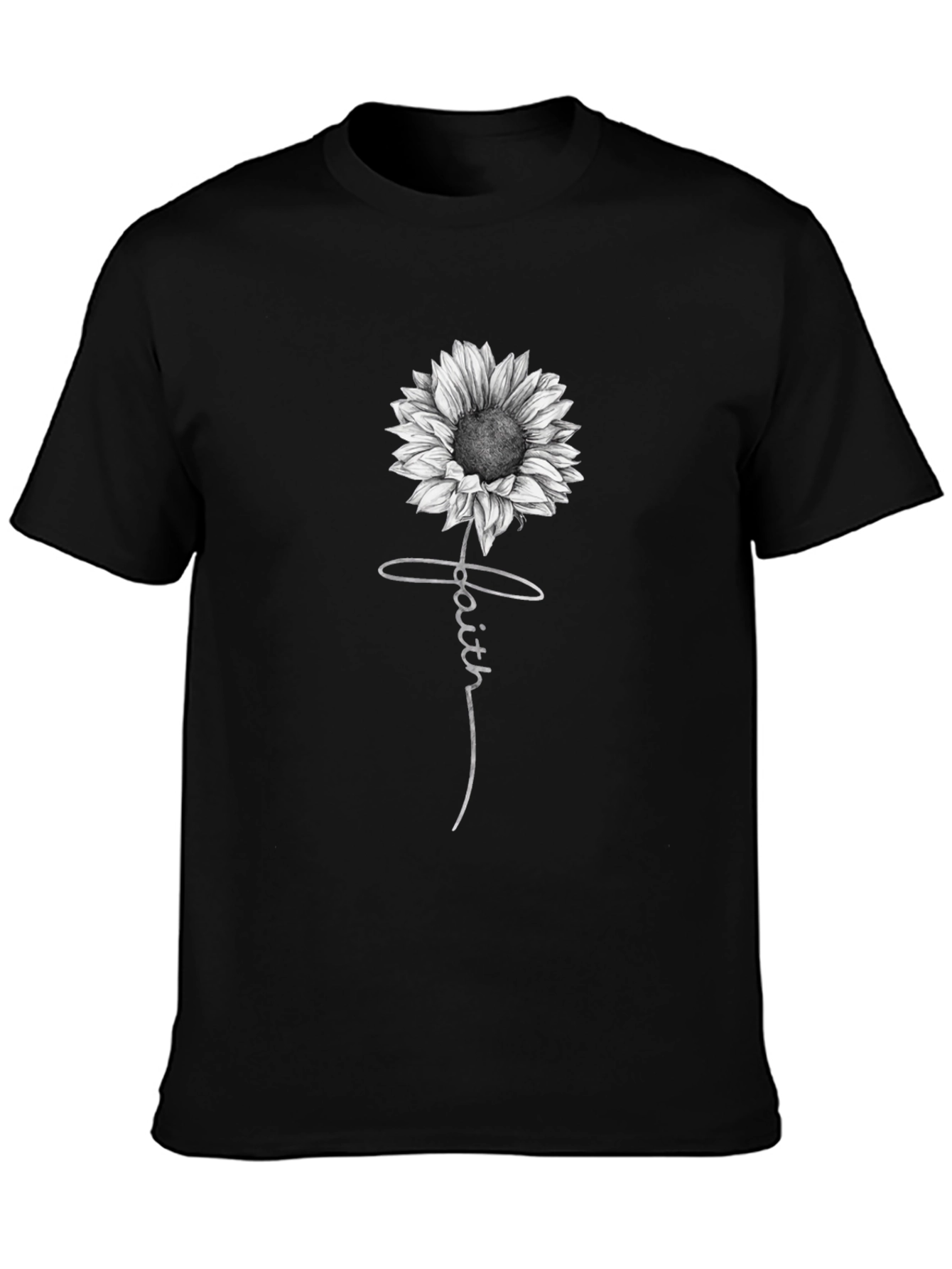 Faith Sunflower Graphic Print T-Shirt