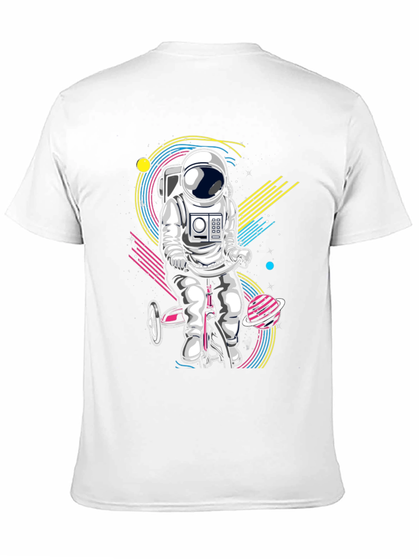 Astronaut on Tricycle Graphic T-Shirt