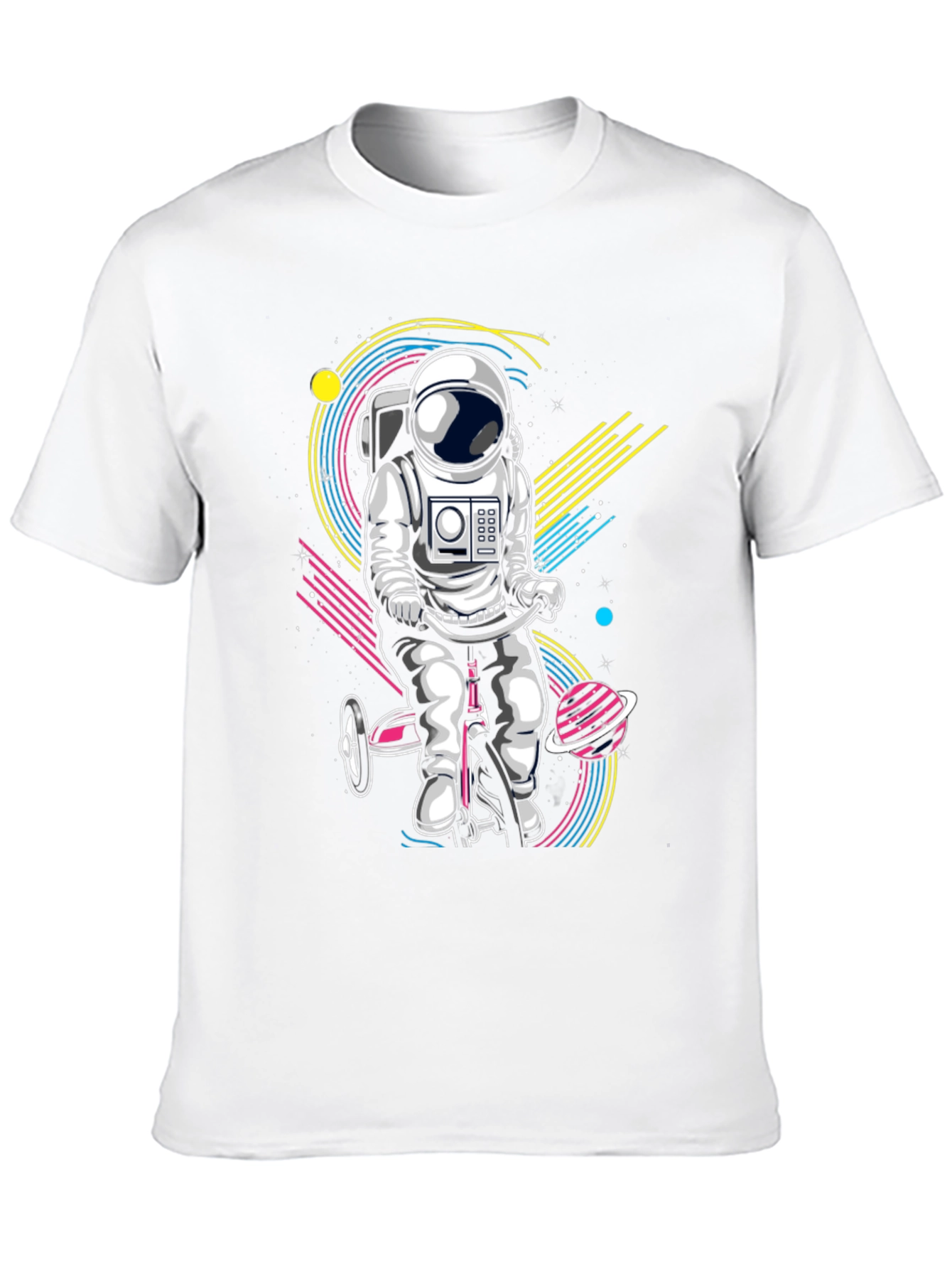 Astronaut on Tricycle Graphic T-Shirt