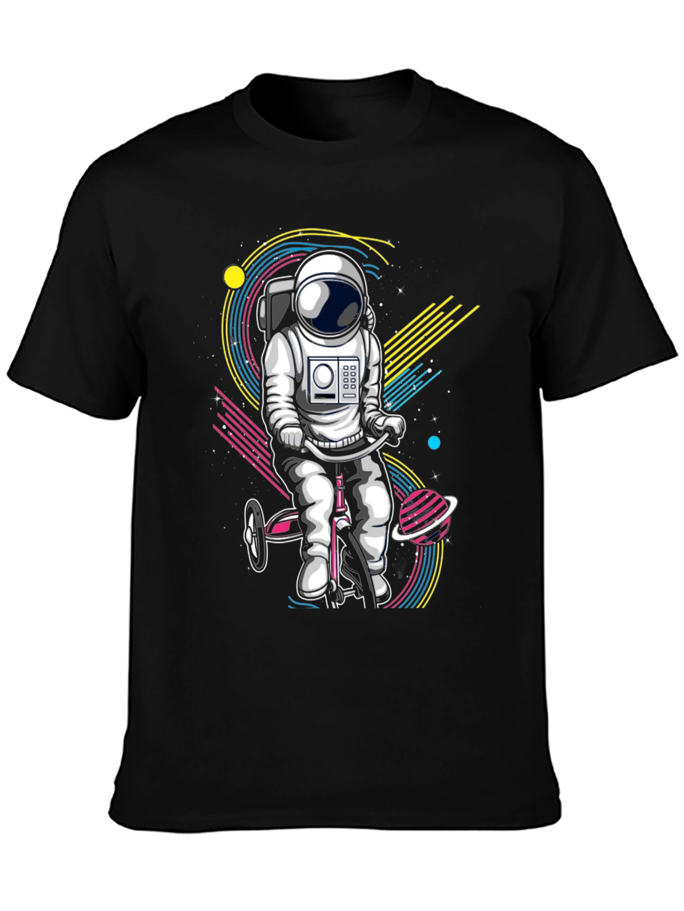 Astronaut on Tricycle Graphic T-Shirt