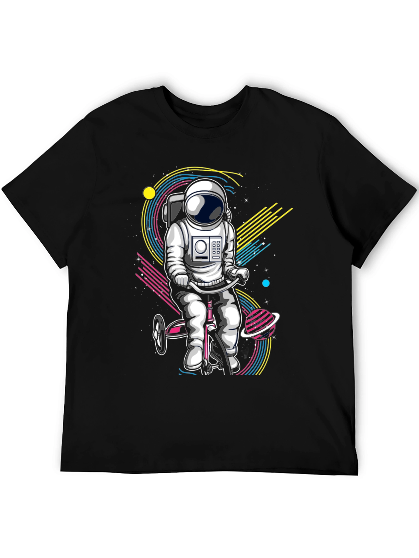Astronaut on Tricycle Graphic T-Shirt