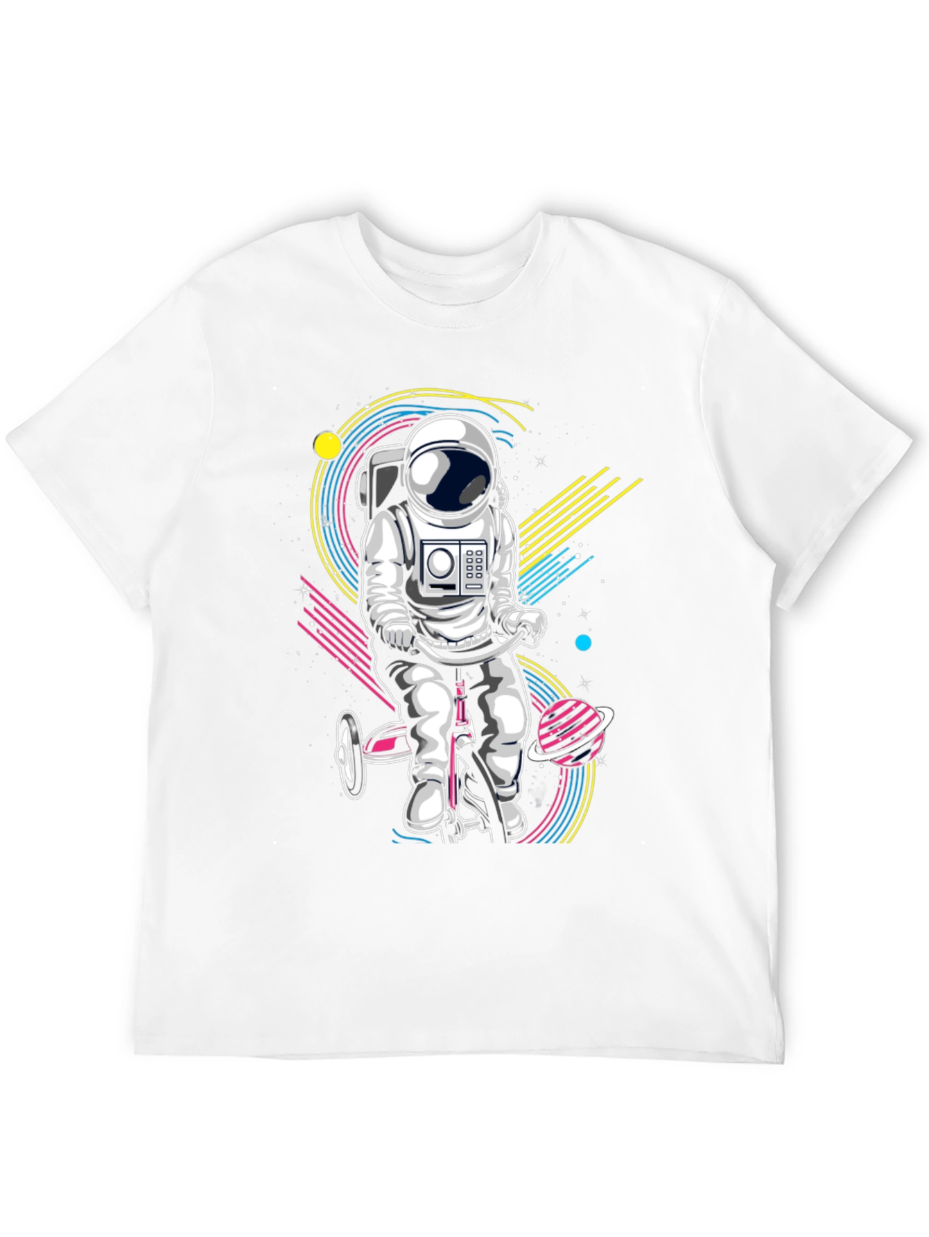 Astronaut on Tricycle Graphic T-Shirt