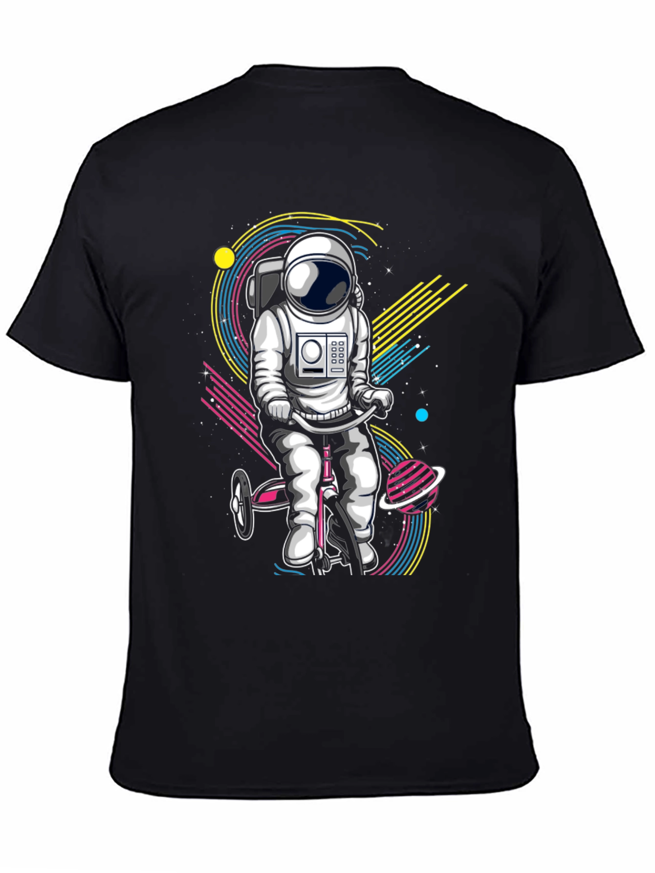 Astronaut on Tricycle Graphic T-Shirt