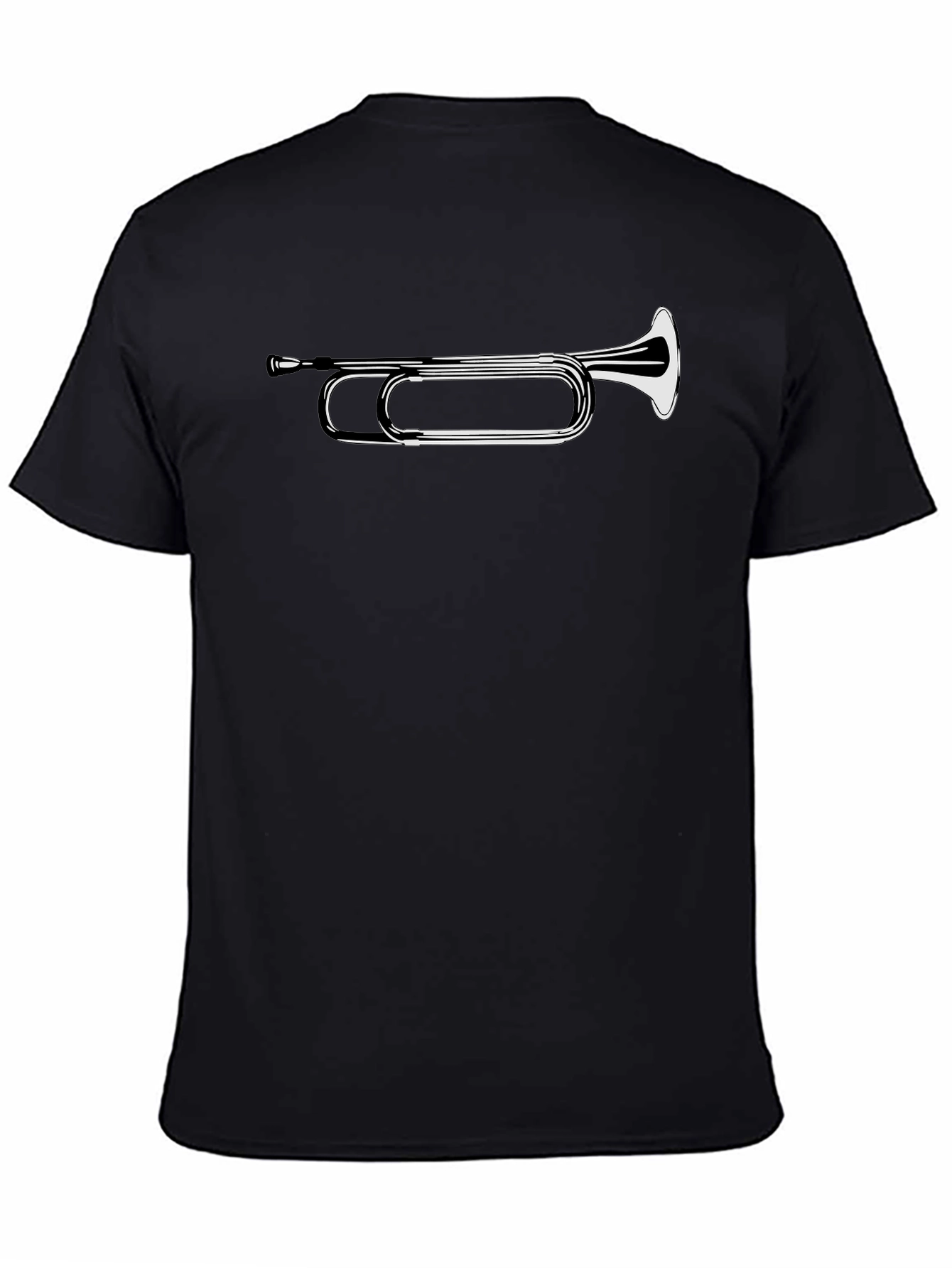 Bugle Graphic Tee - Black Casual T-Shirt