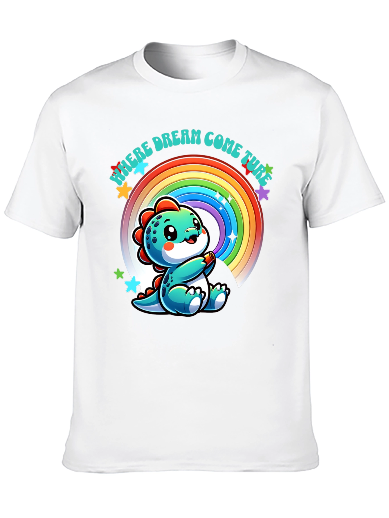 Cute Dinosaur Rainbow T-Shirt