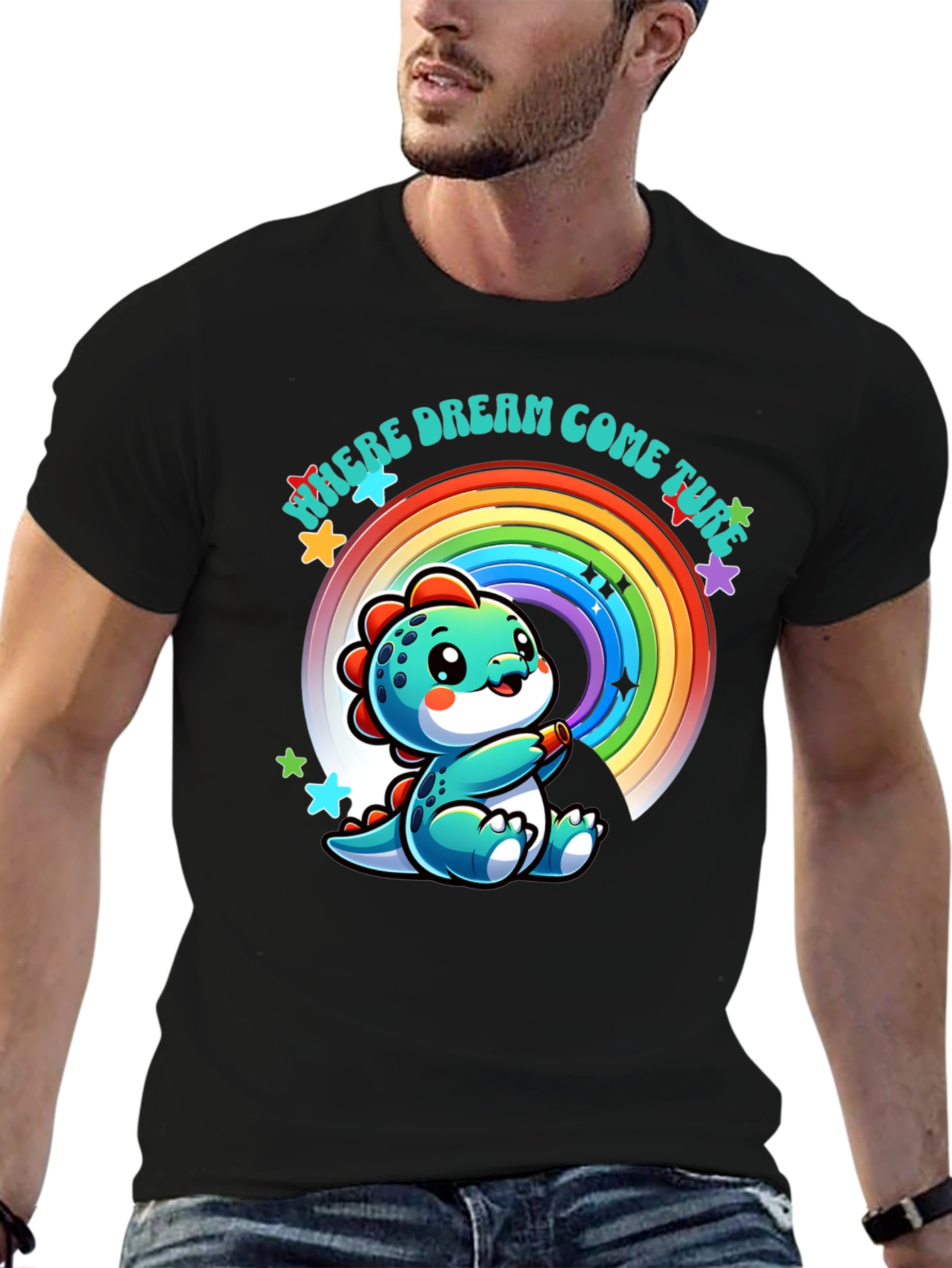Cute Dinosaur Rainbow T-Shirt