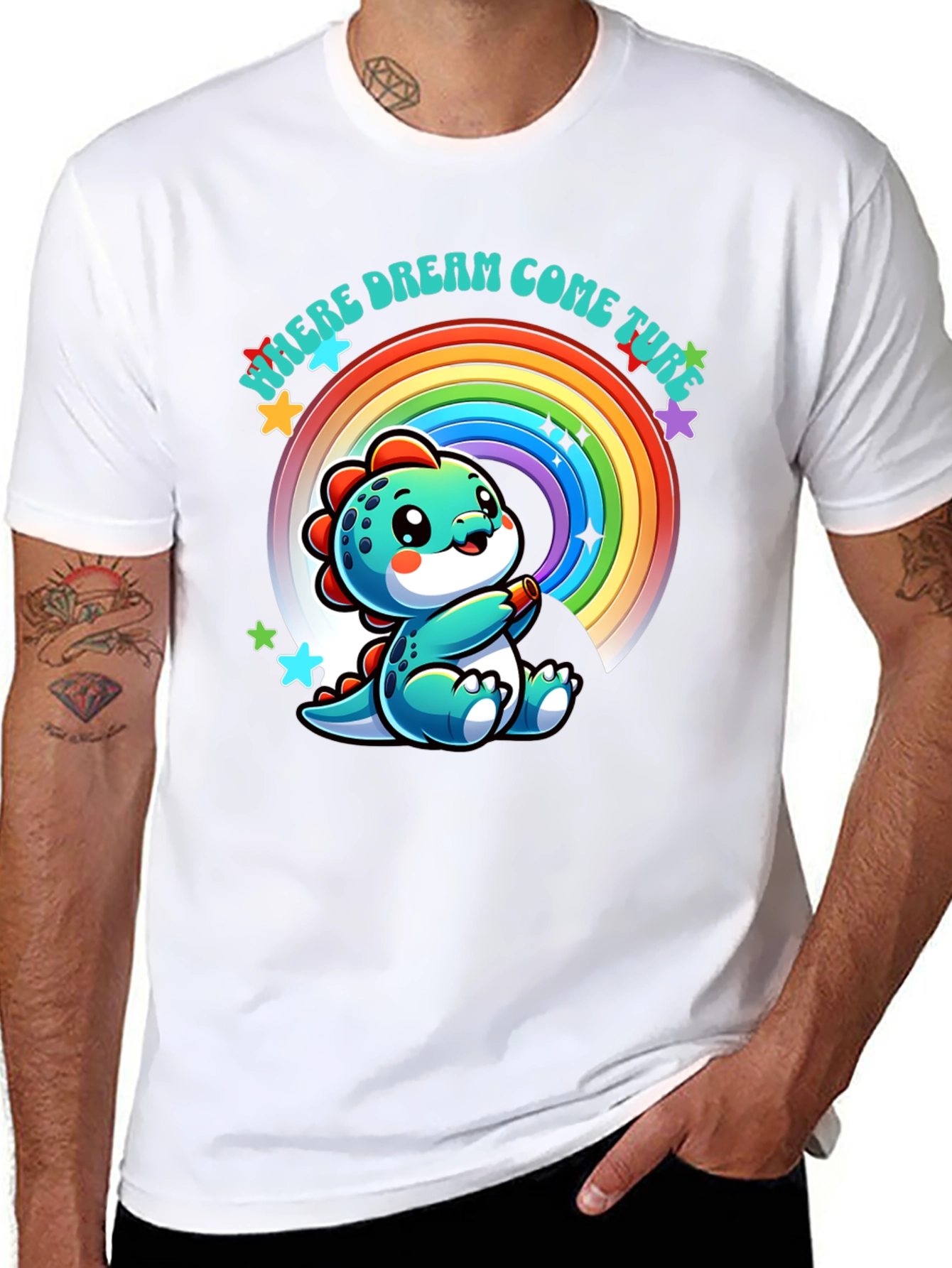 Cute Dinosaur Rainbow T-Shirt