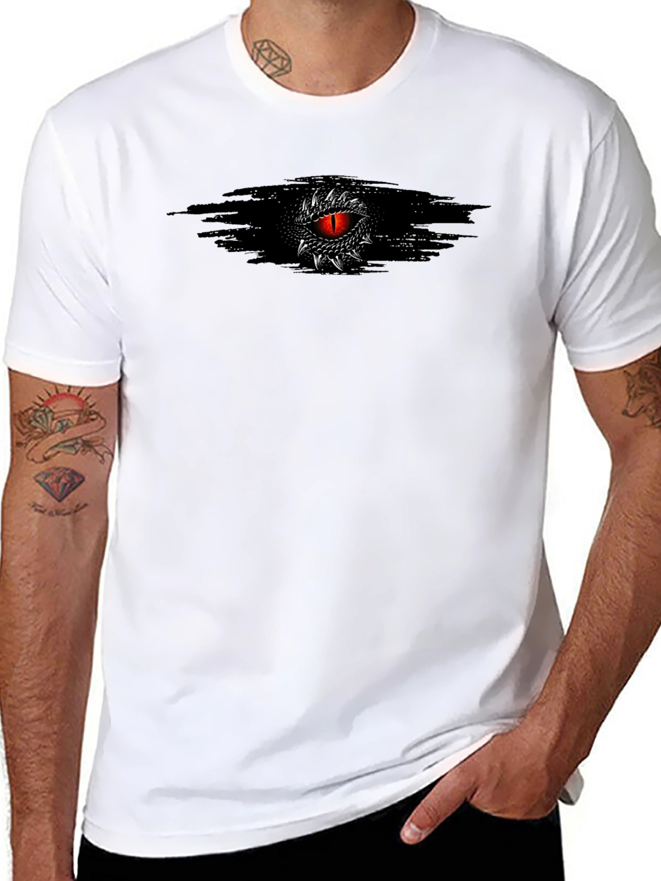 Dragon Eye Graphic Tee - Mens Black T-Shirt