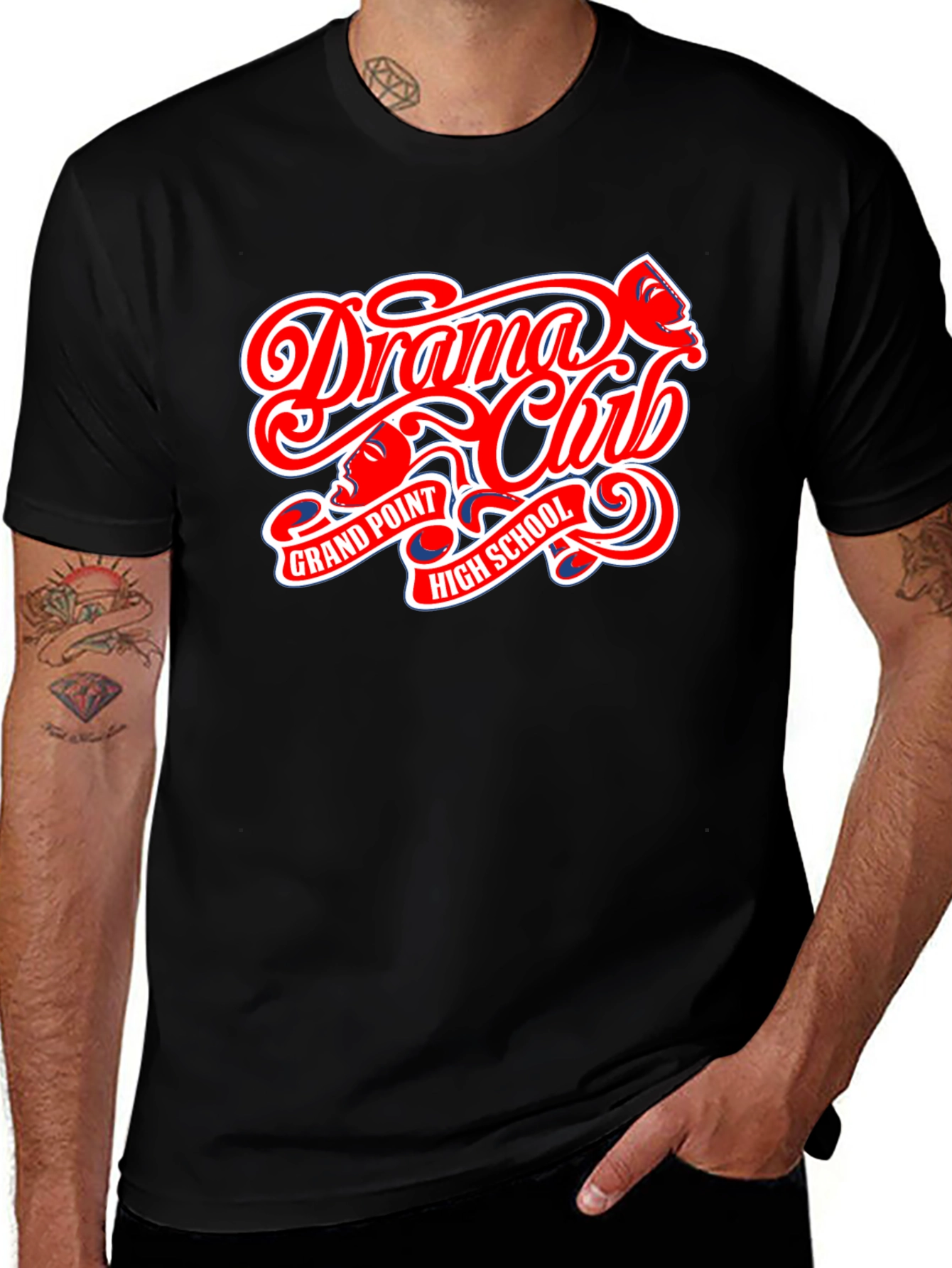 Drama Club High School Black T-Shirt