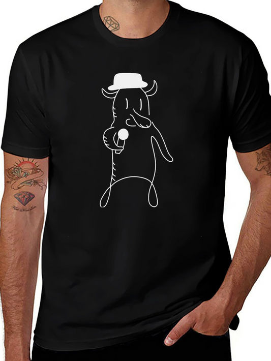 Cartoon Devil Graphic Tee - Black T-Shirt