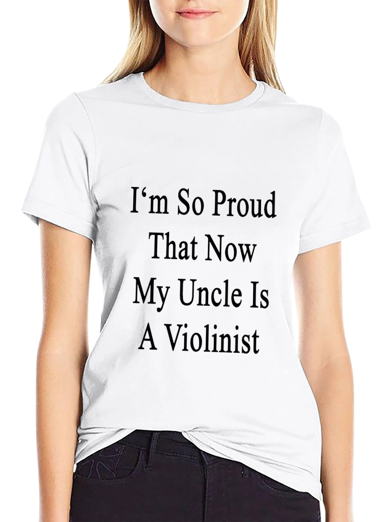 Proud Violinist Uncle Graphic Tee - Black Cotton T-Shirt