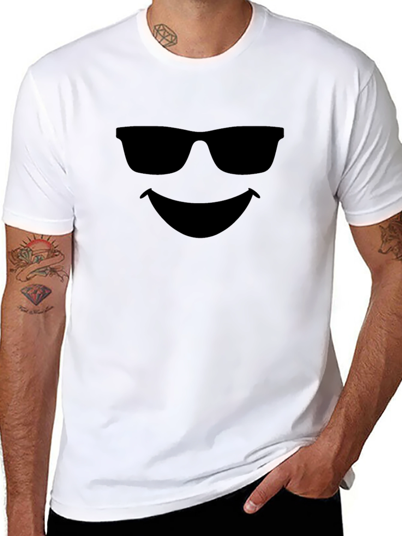 Cool Shades Smiley Face Graphic T-Shirt
