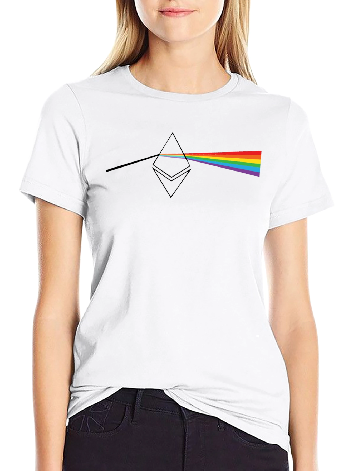 Prism Ethereum Mens Black T-Shirt