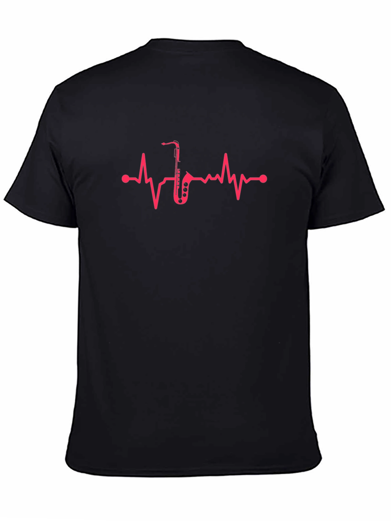 Saxophone Heartbeat Graphic Tee - Musician T-Shirt