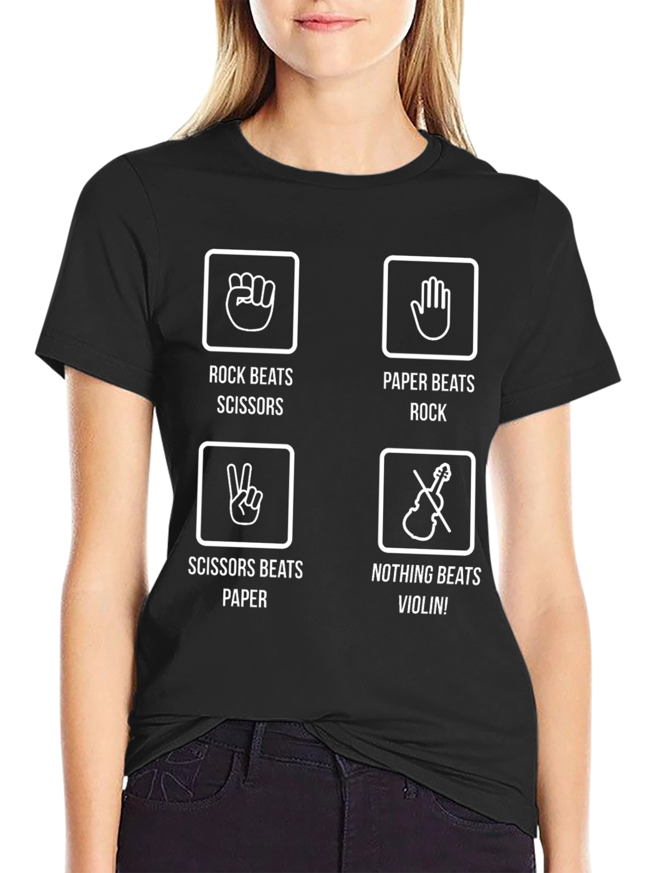 Rock Paper Scissors Violin T-Shirt