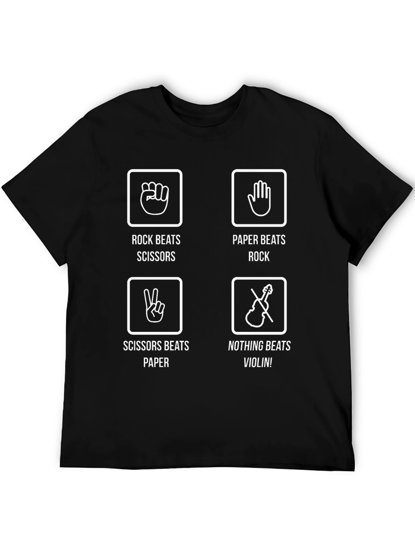 Rock Paper Scissors Violin T-Shirt