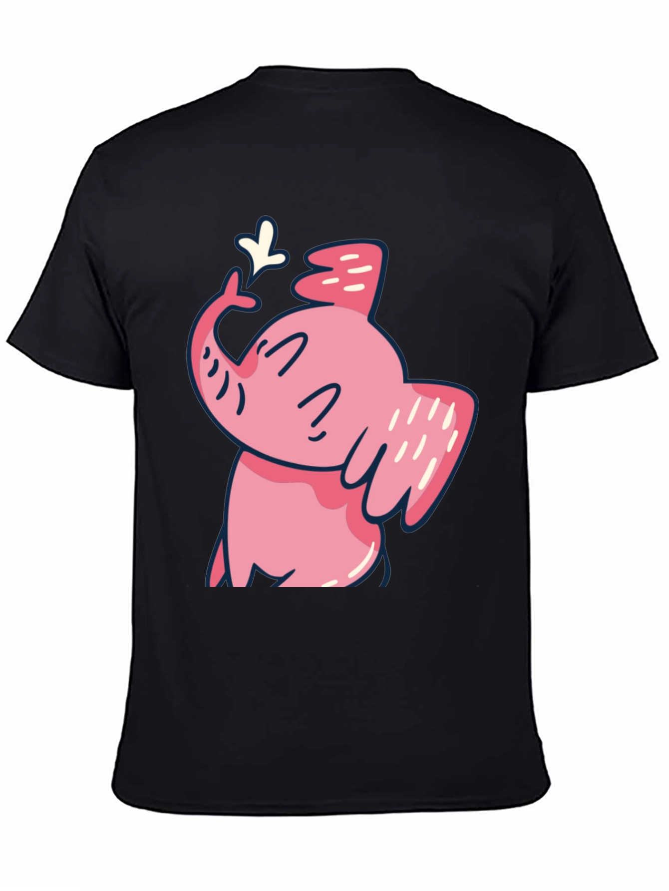 Cute Pink Elephant Graphic T-Shirt