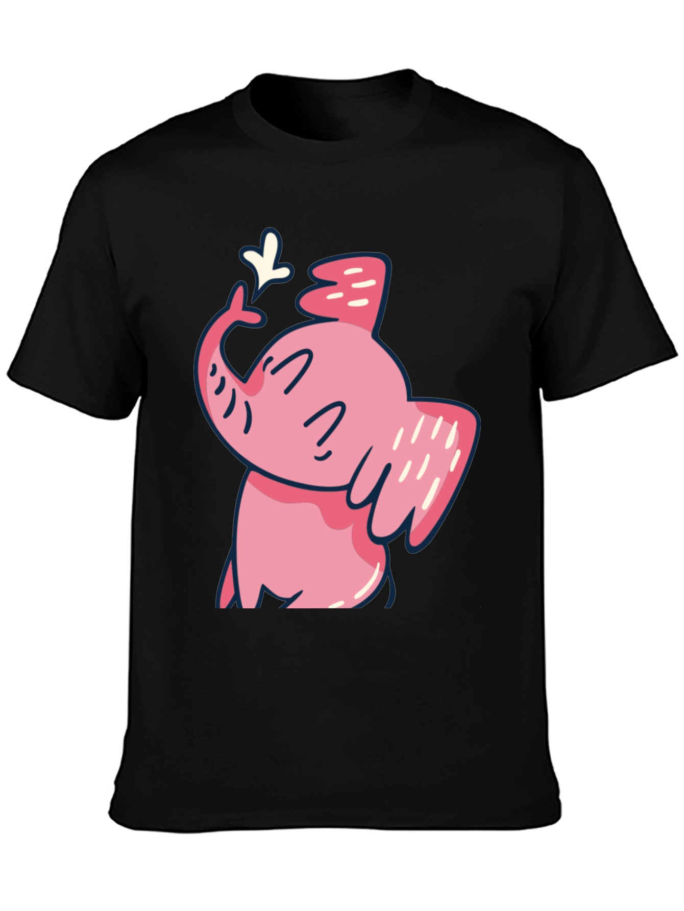Cute Pink Elephant Graphic T-Shirt
