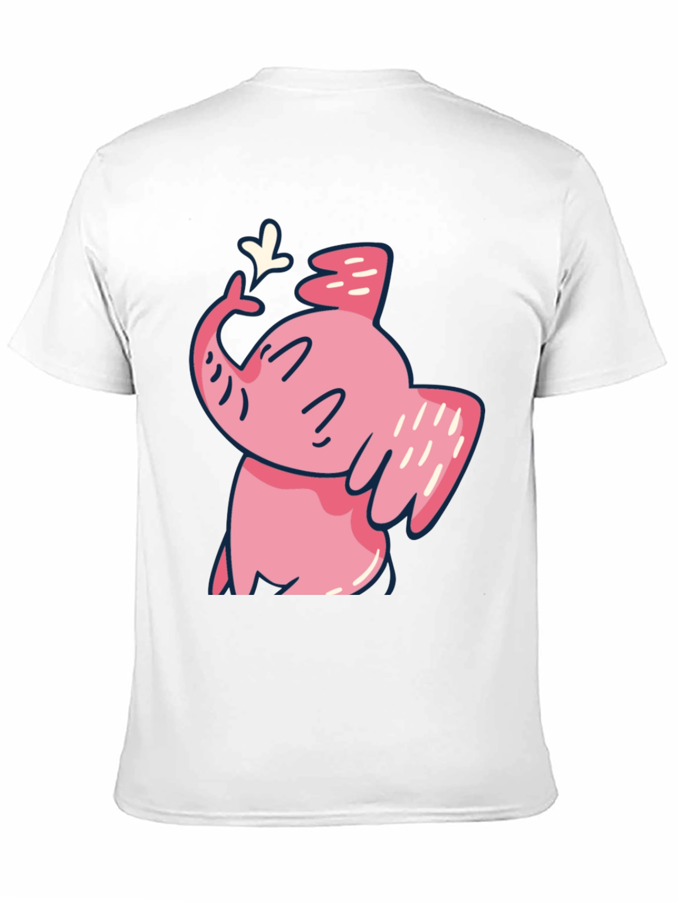 Cute Pink Elephant Graphic T-Shirt
