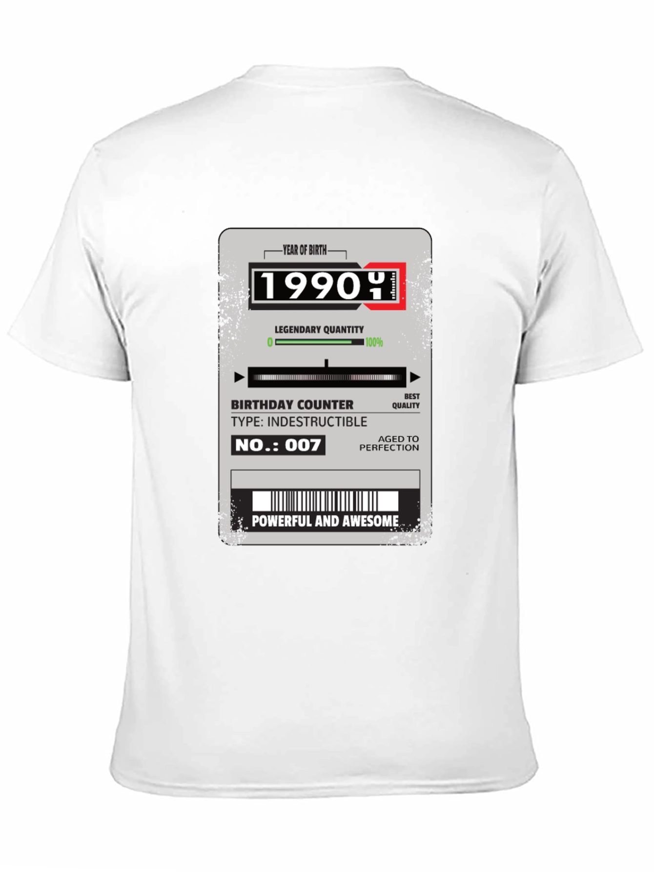 1990 Birthday T-Shirt - Powerful & Awesome