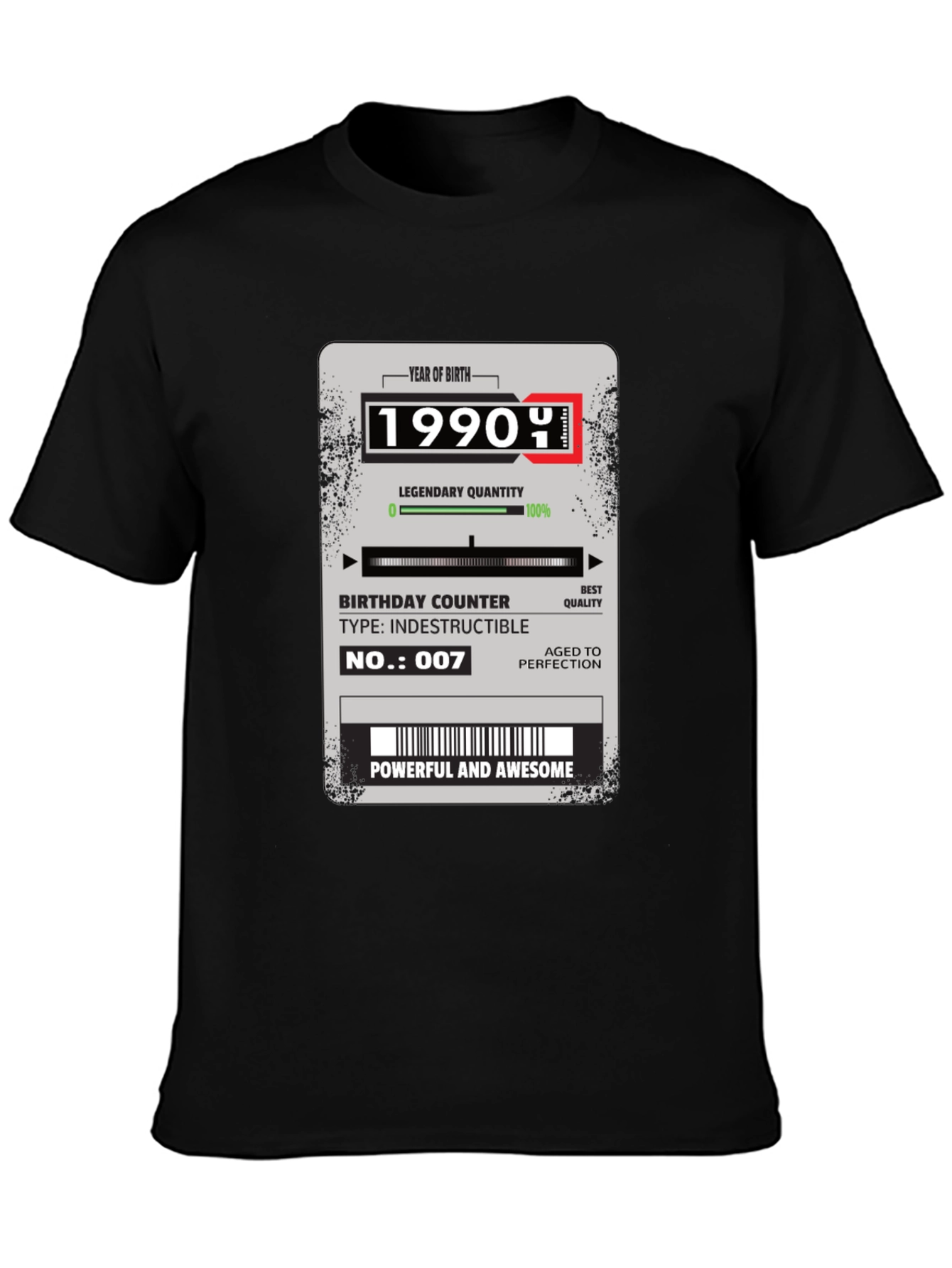 1990 Birthday T-Shirt - Powerful & Awesome