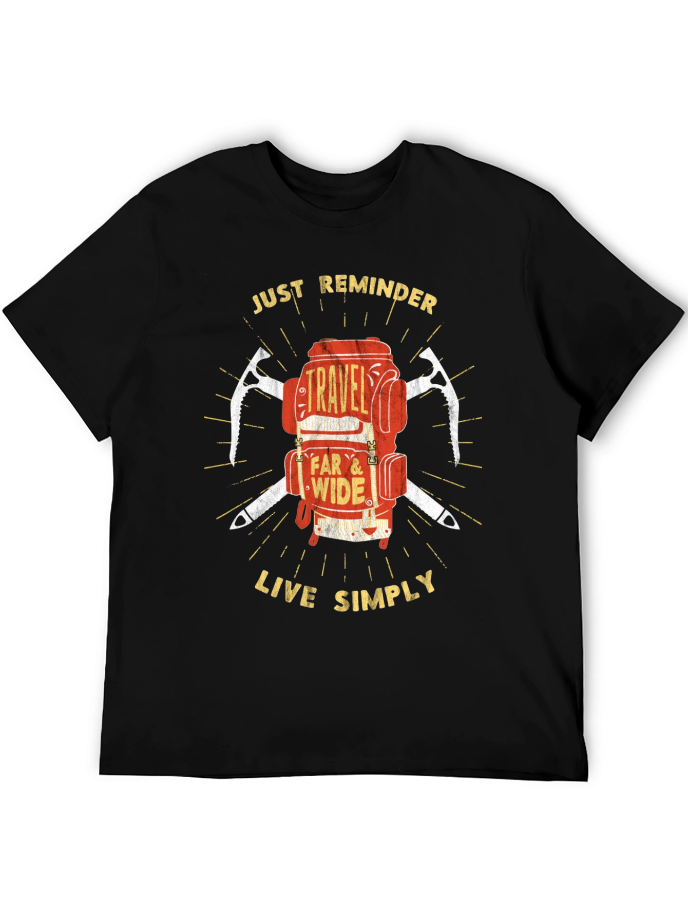 Travel Backpack T-Shirt: Just Reminder - Live Simply