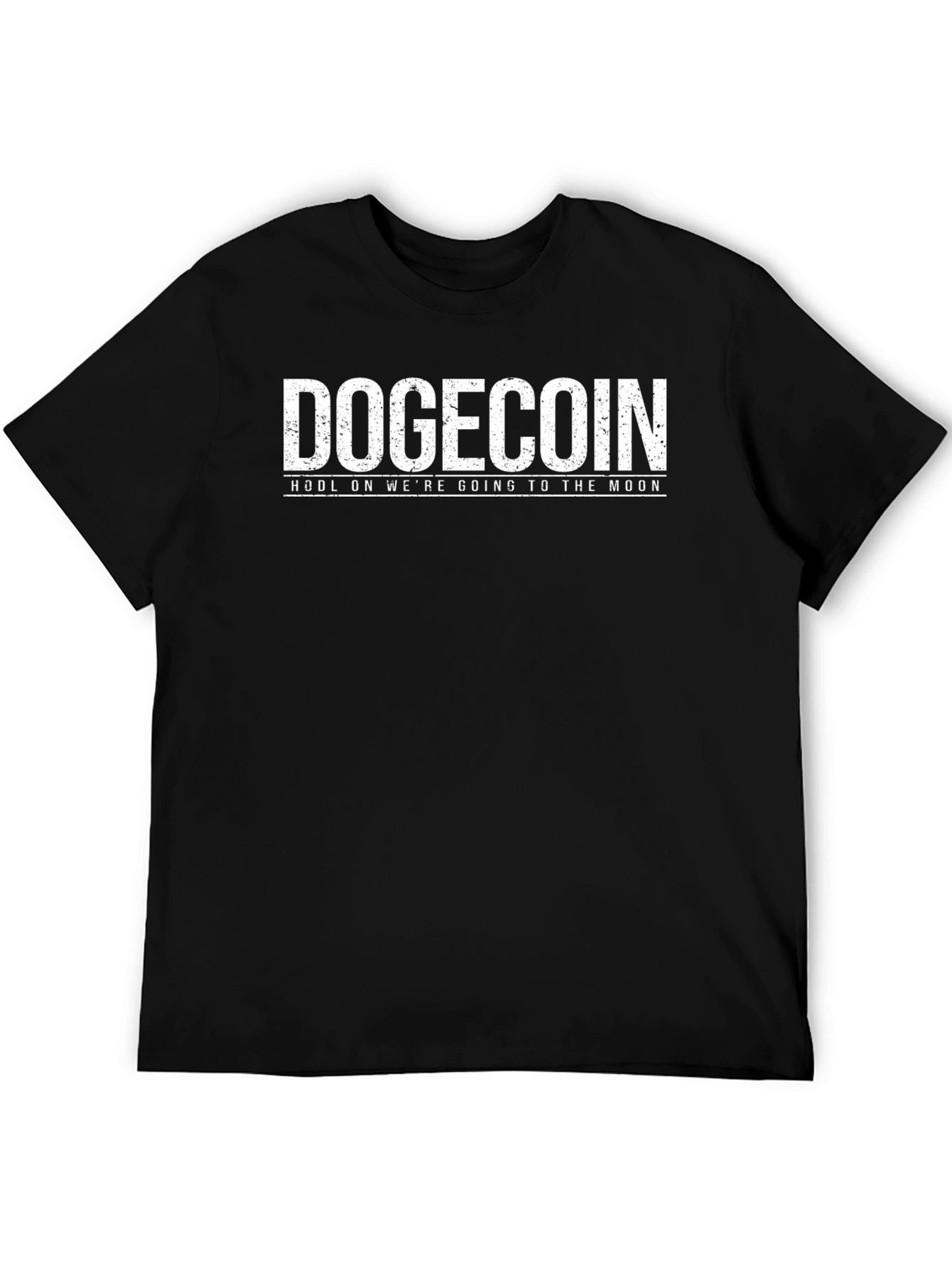Dogecoin HODL Moon Black T-Shirt