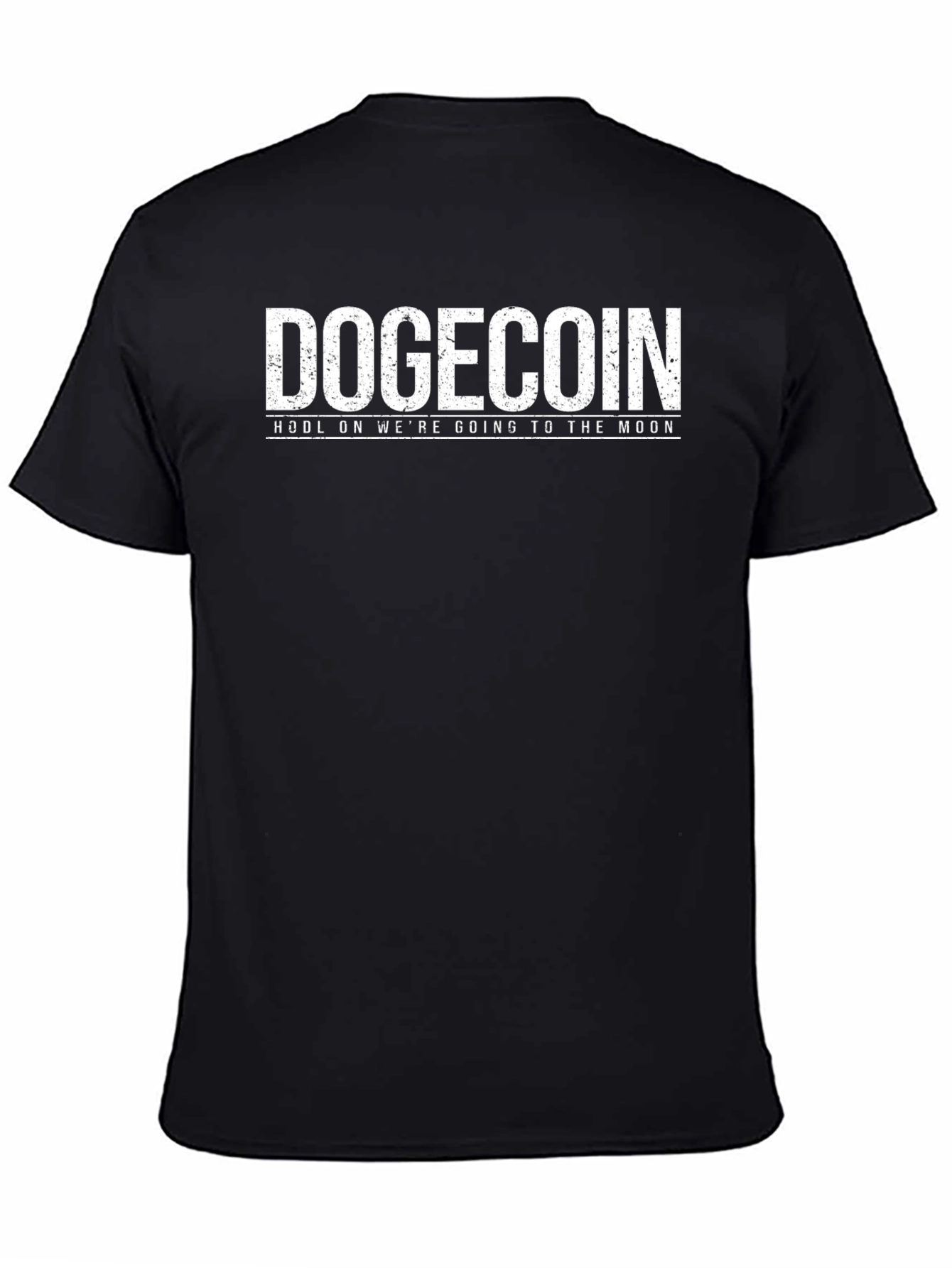 Dogecoin HODL Moon Black T-Shirt