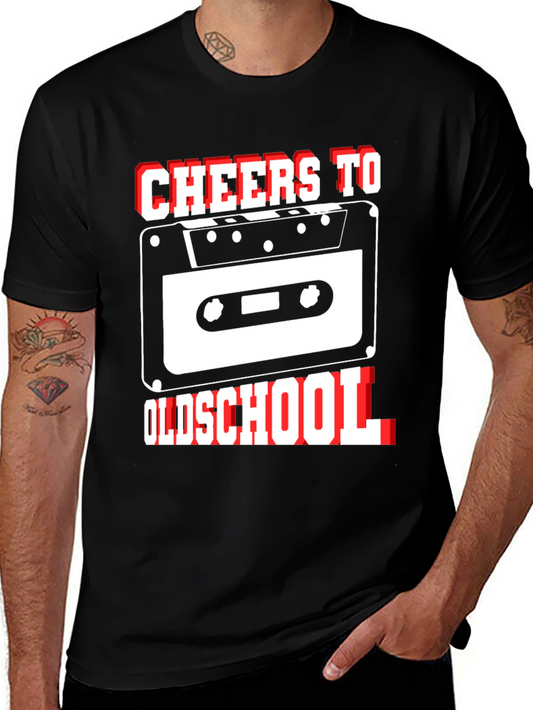 Cheers to Oldschool Retro Cassette Tape Graphic T-Shirt
