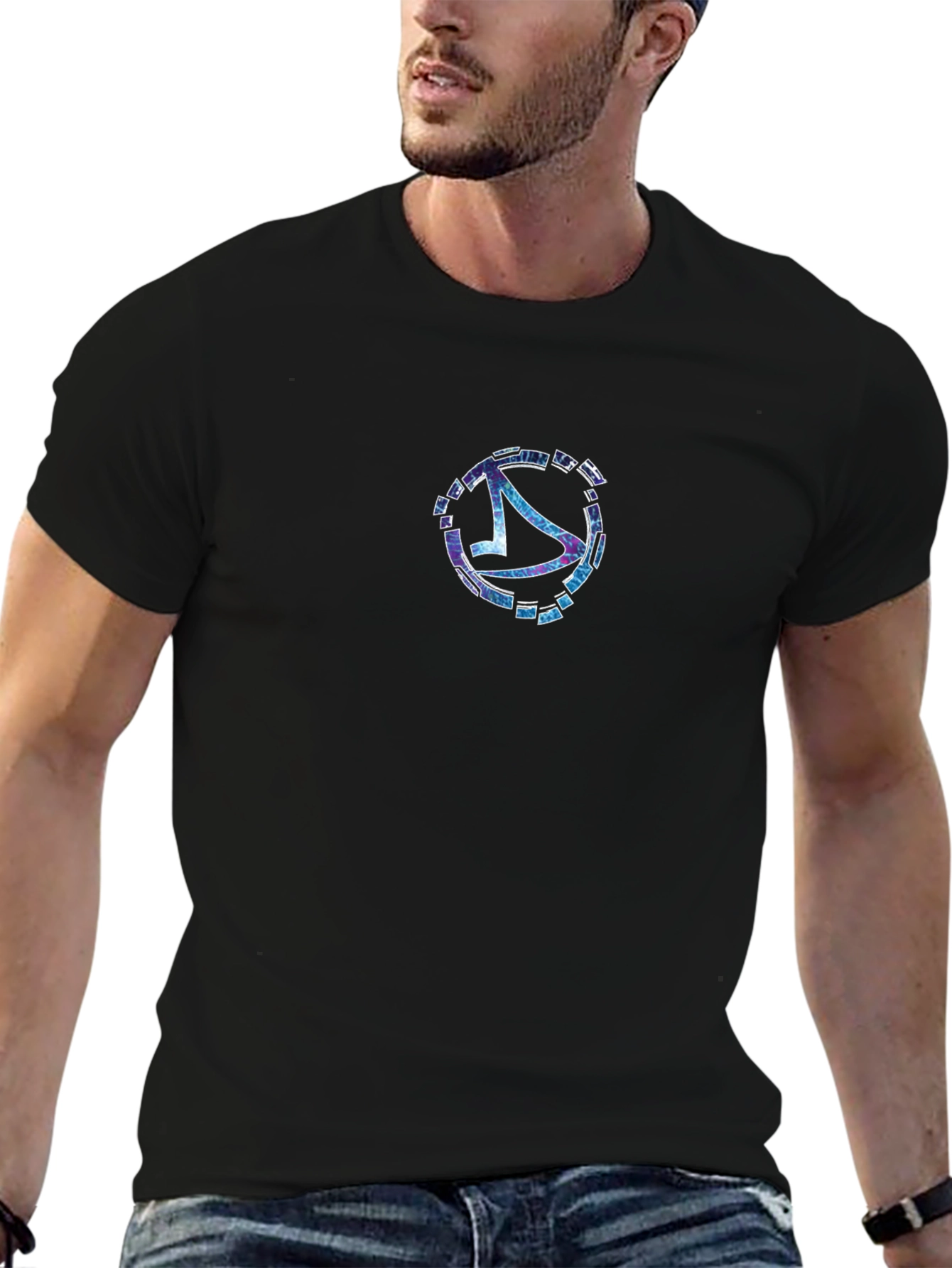 Abstract Logo Graphic Black T-Shirt