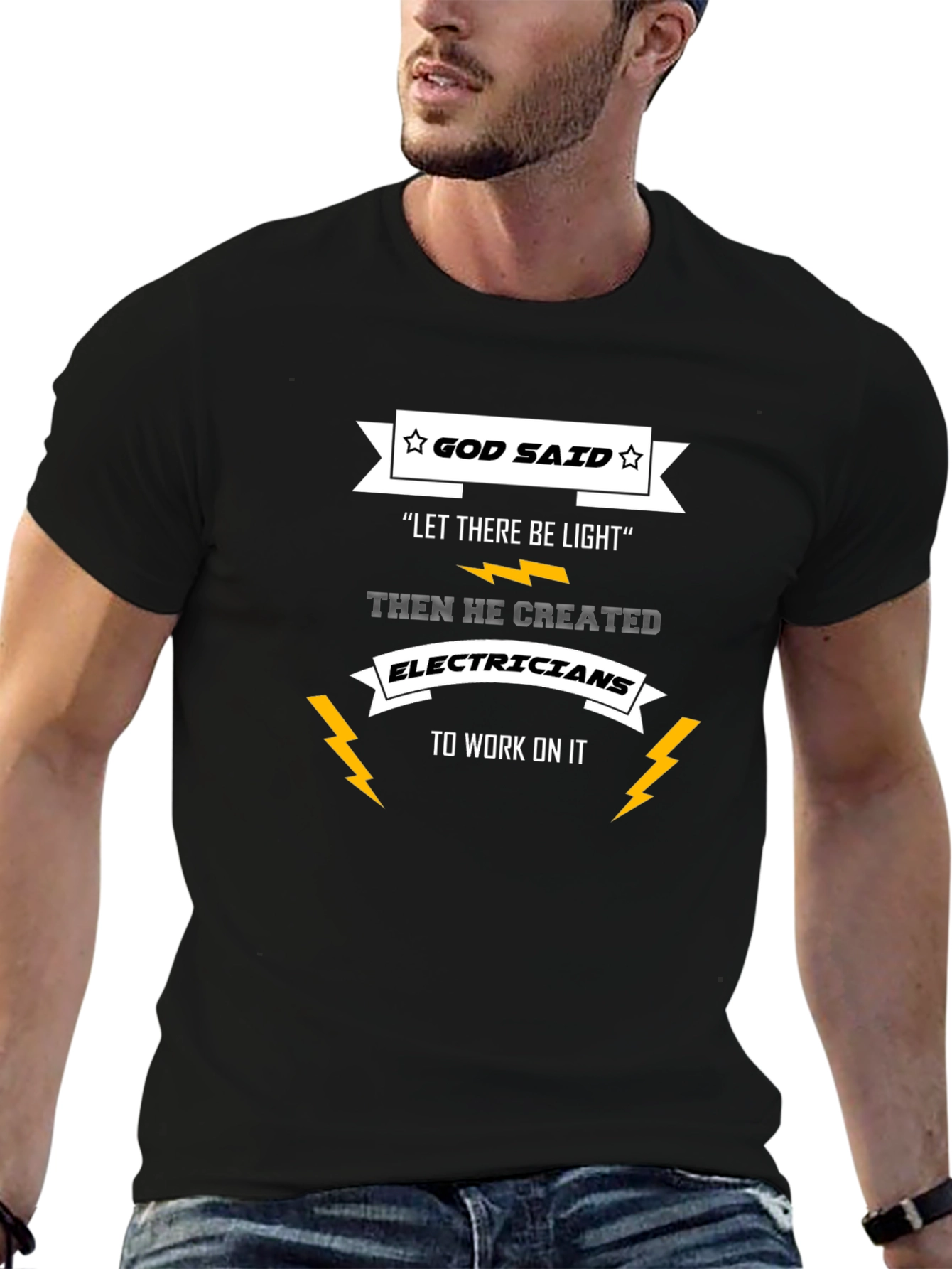God Said Electricians T-Shirt - Funny Electrician Tee