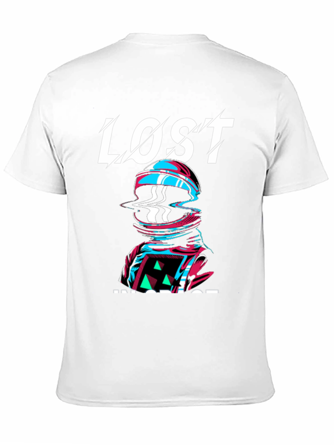 Lost Inside Graphic Print Black T-Shirt