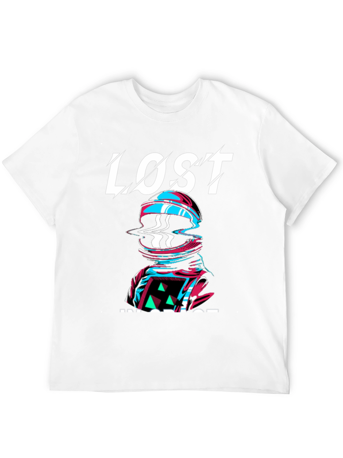 Lost Inside Graphic Print Black T-Shirt