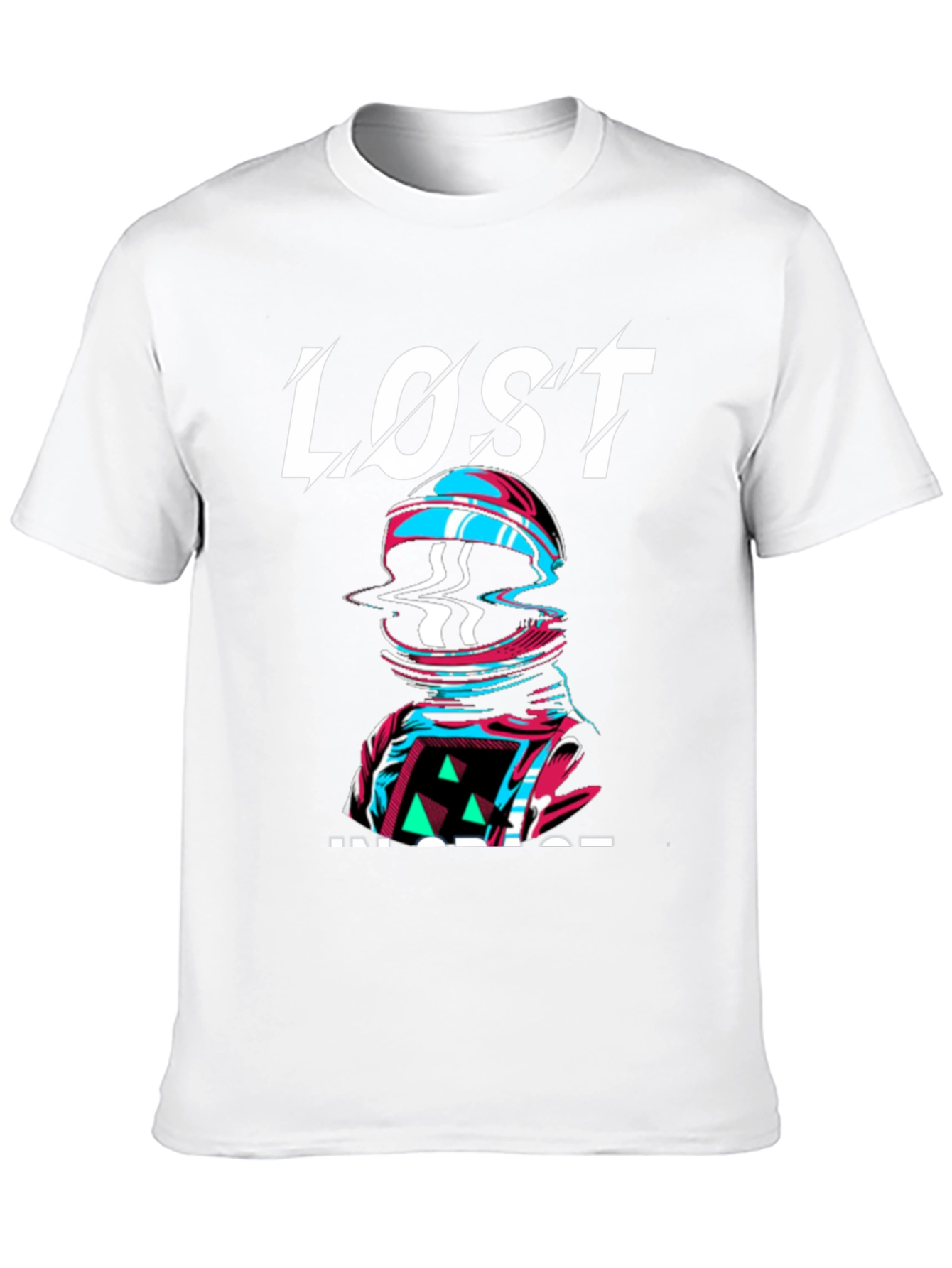 Lost Inside Graphic Print Black T-Shirt
