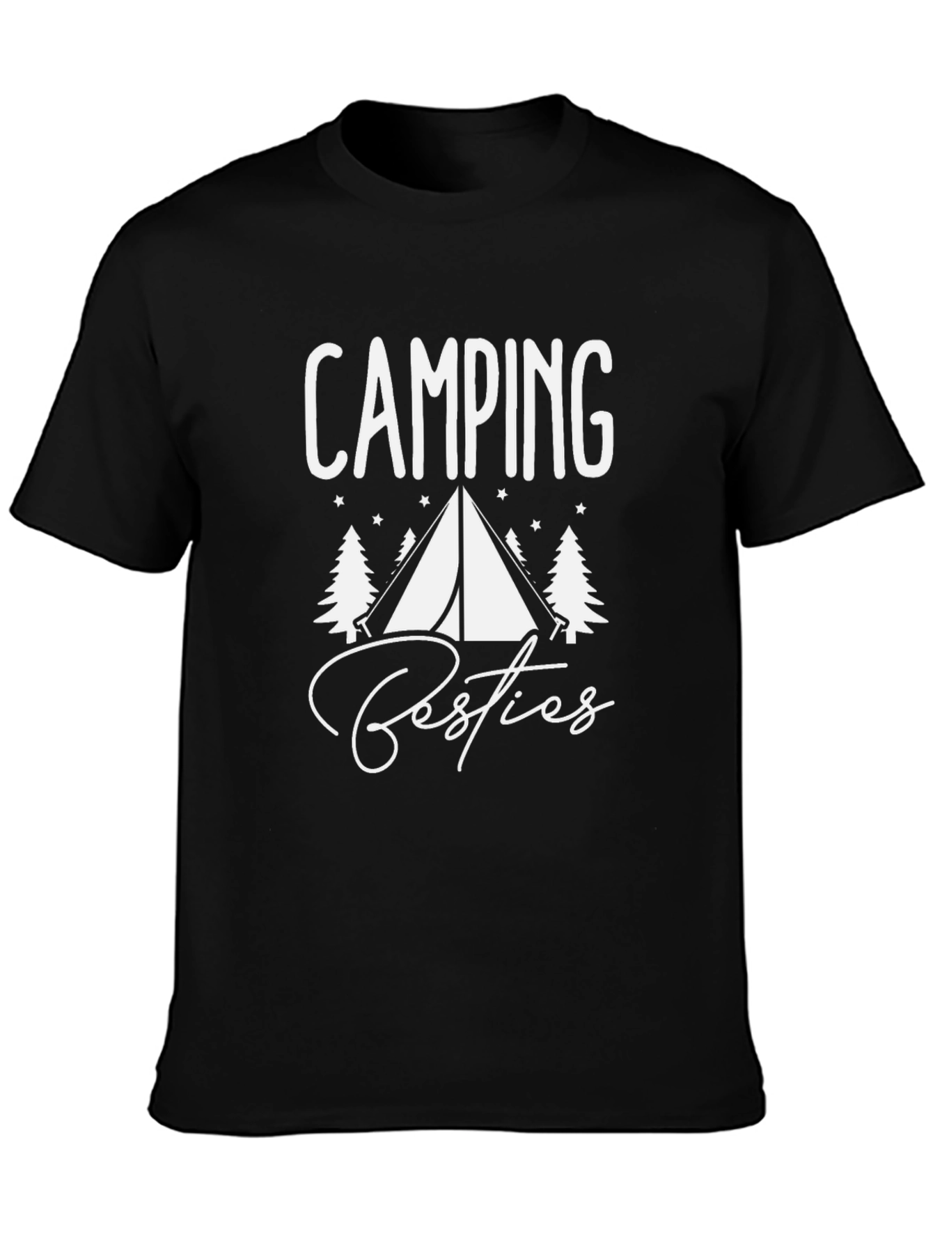 Camping Besties T-Shirt - Black Graphic Tee