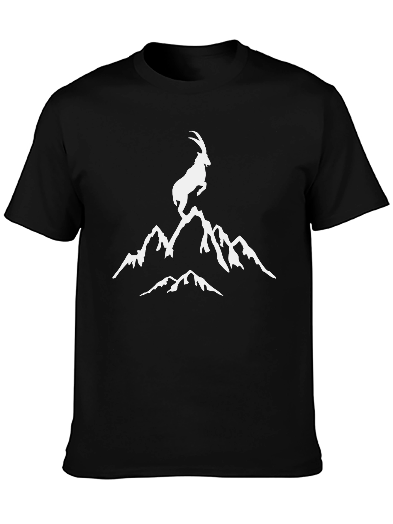 Mountain Goat Graphic Tee - Black