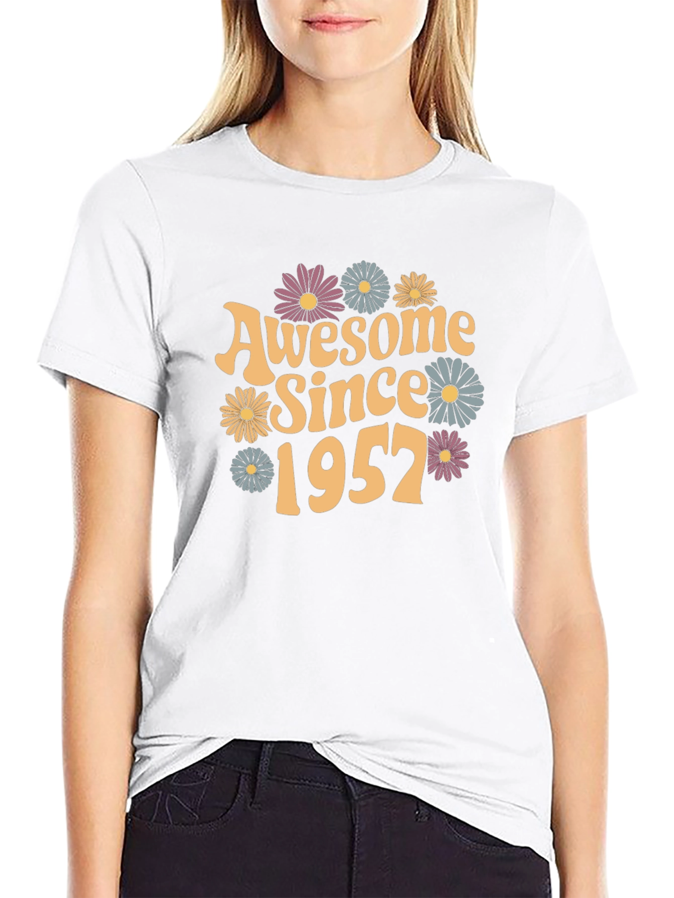 Awesome Since 1952 Floral Graphic Tee