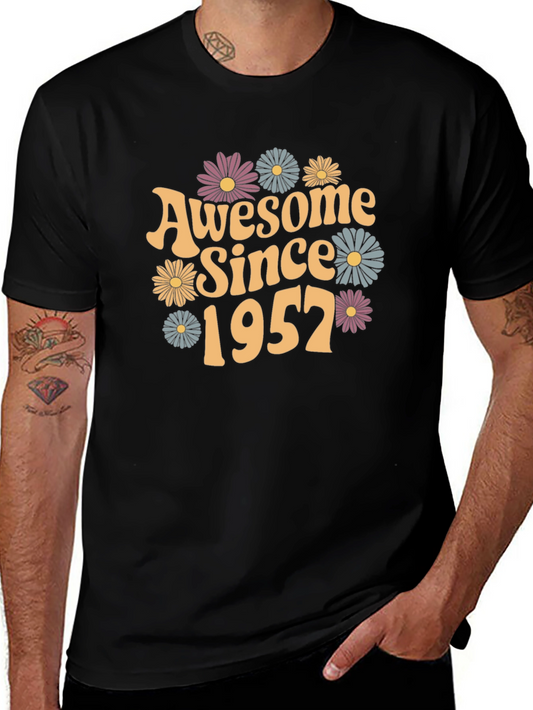 Awesome Since 1952 Floral Graphic Tee