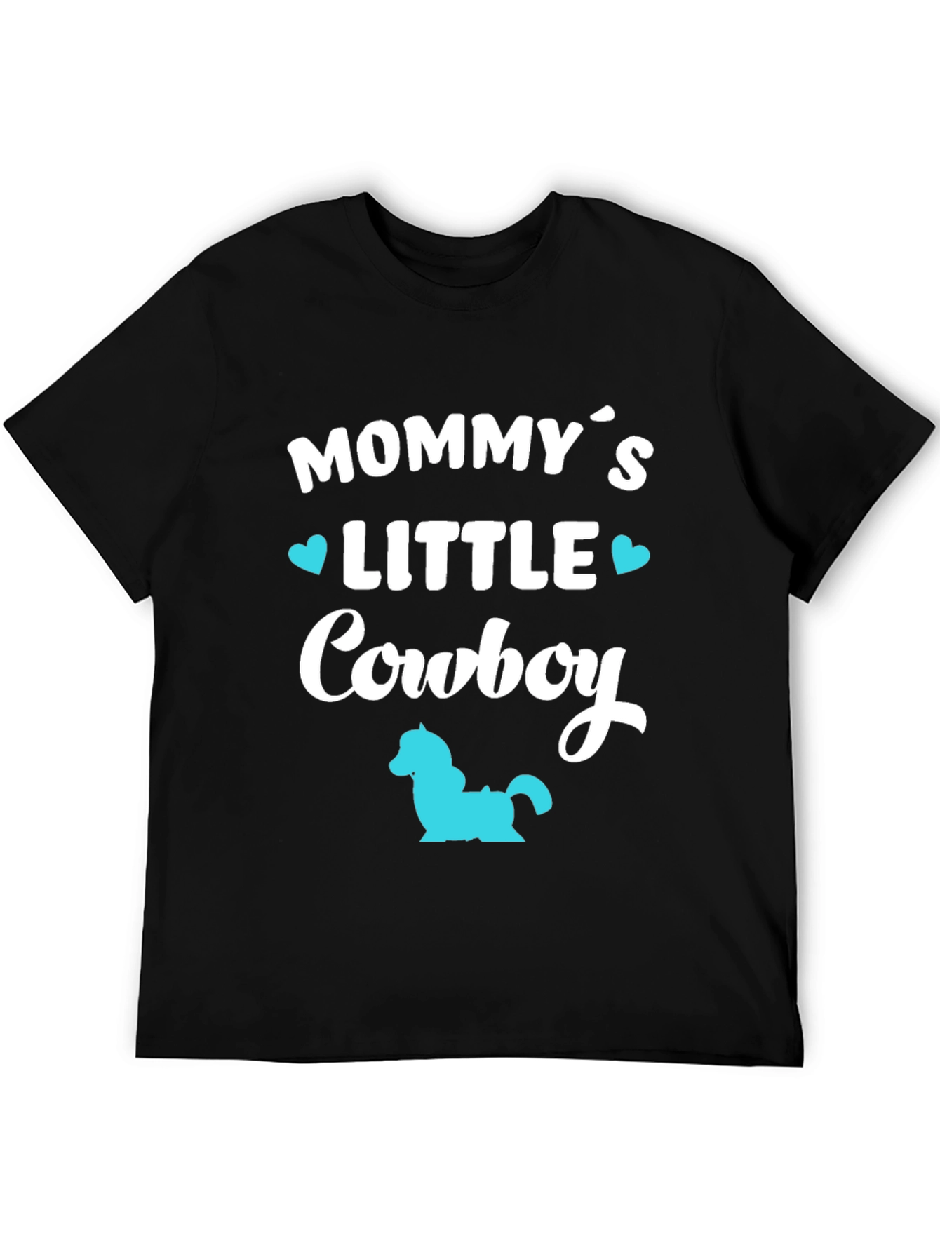 Mommys Little Cowboy - Black T-Shirt