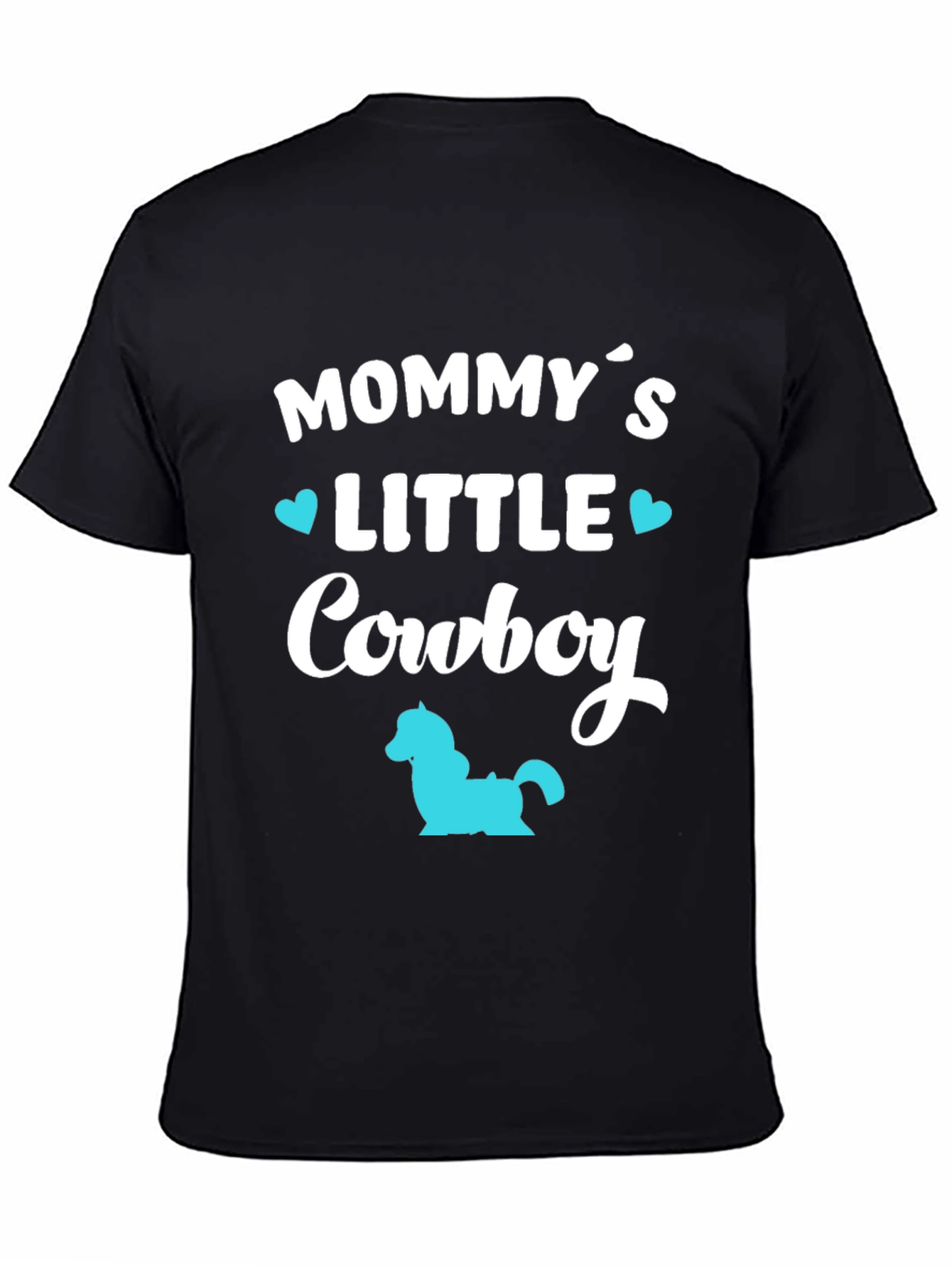 Mommys Little Cowboy - Black T-Shirt