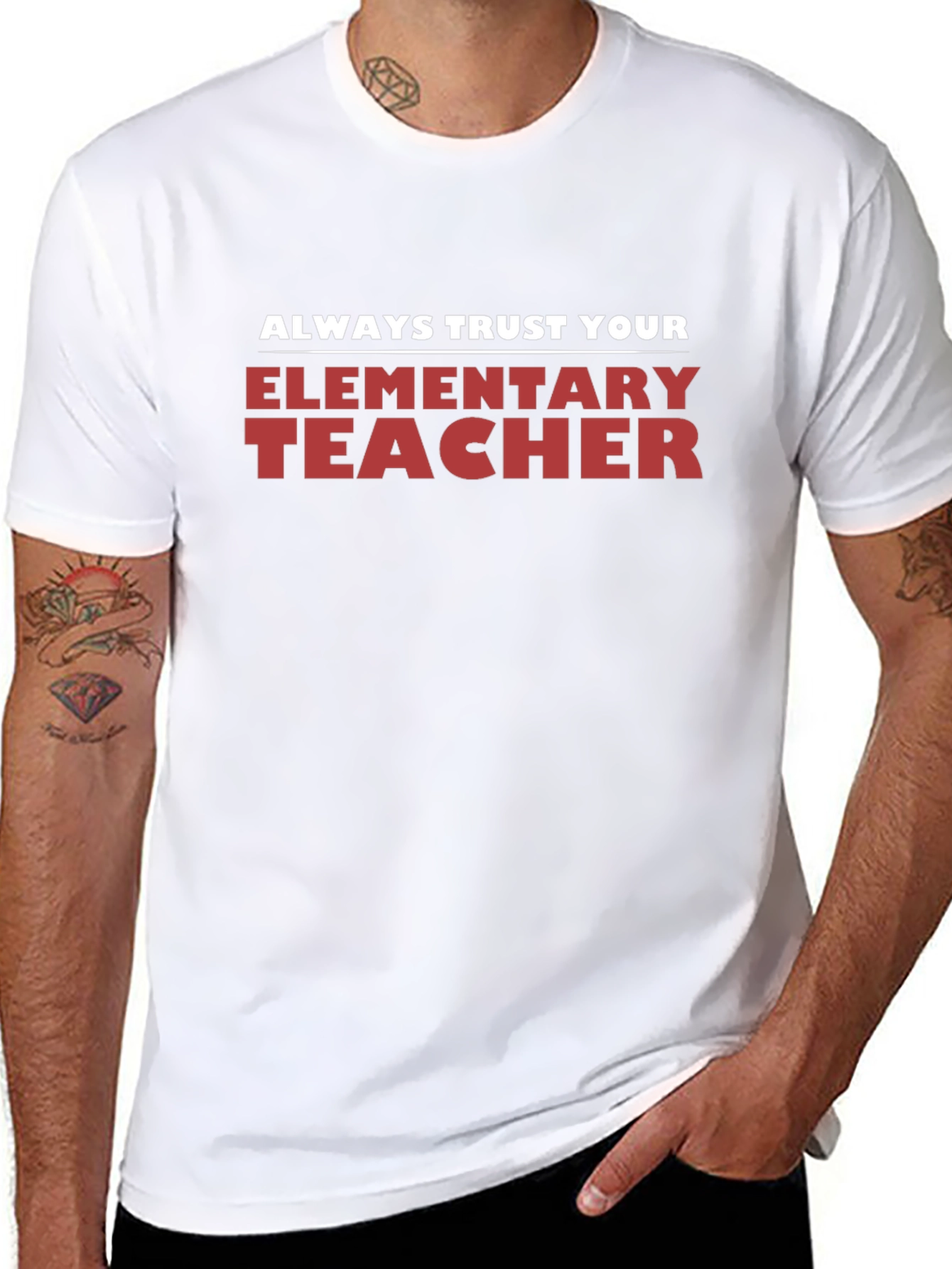Always Trust Your Elementary Teacher Black T-Shirt