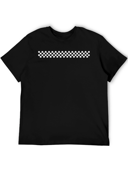 Checkerboard Stripe T-Shirt - Classic Style