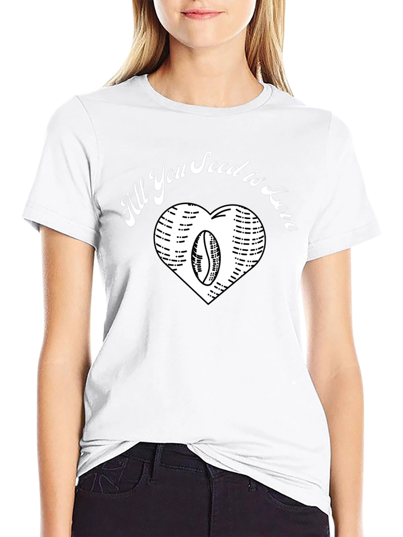 All You Seed is Love Coffee Bean Heart T-Shirt