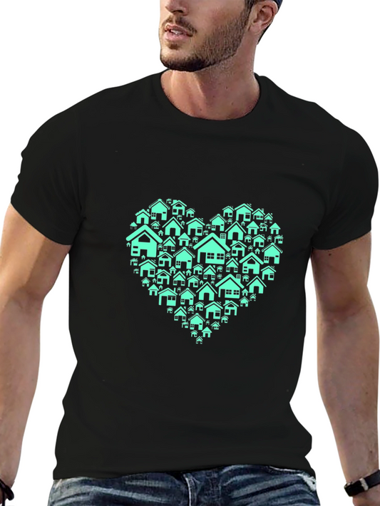 Heart of Homes Graphic T-Shirt - Black