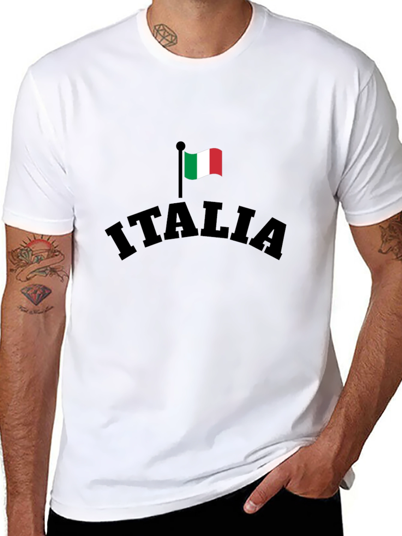Italia Flag Graphic T-Shirt - Stylish Italian Pride Tee